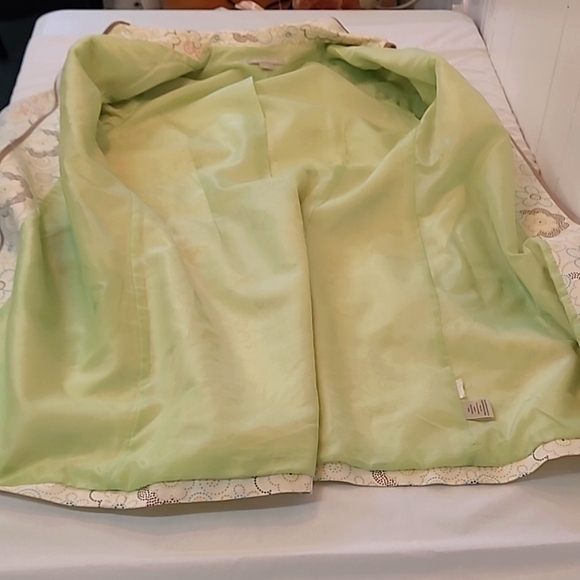 Janeville Trench Coat with Flower Buttons Retro Look - Picture 15 of 16